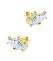 Beautiful CZ Crystal Silver Stud Earring STS-6203